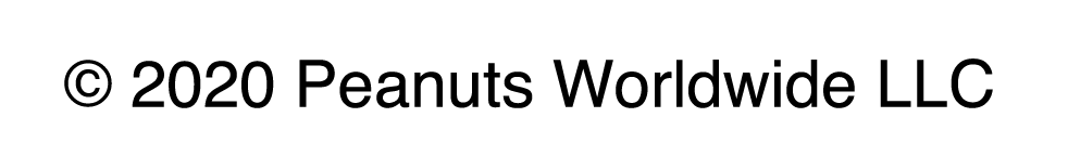 © 2020 Peanuts Worldwide LLC
